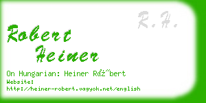 robert heiner business card